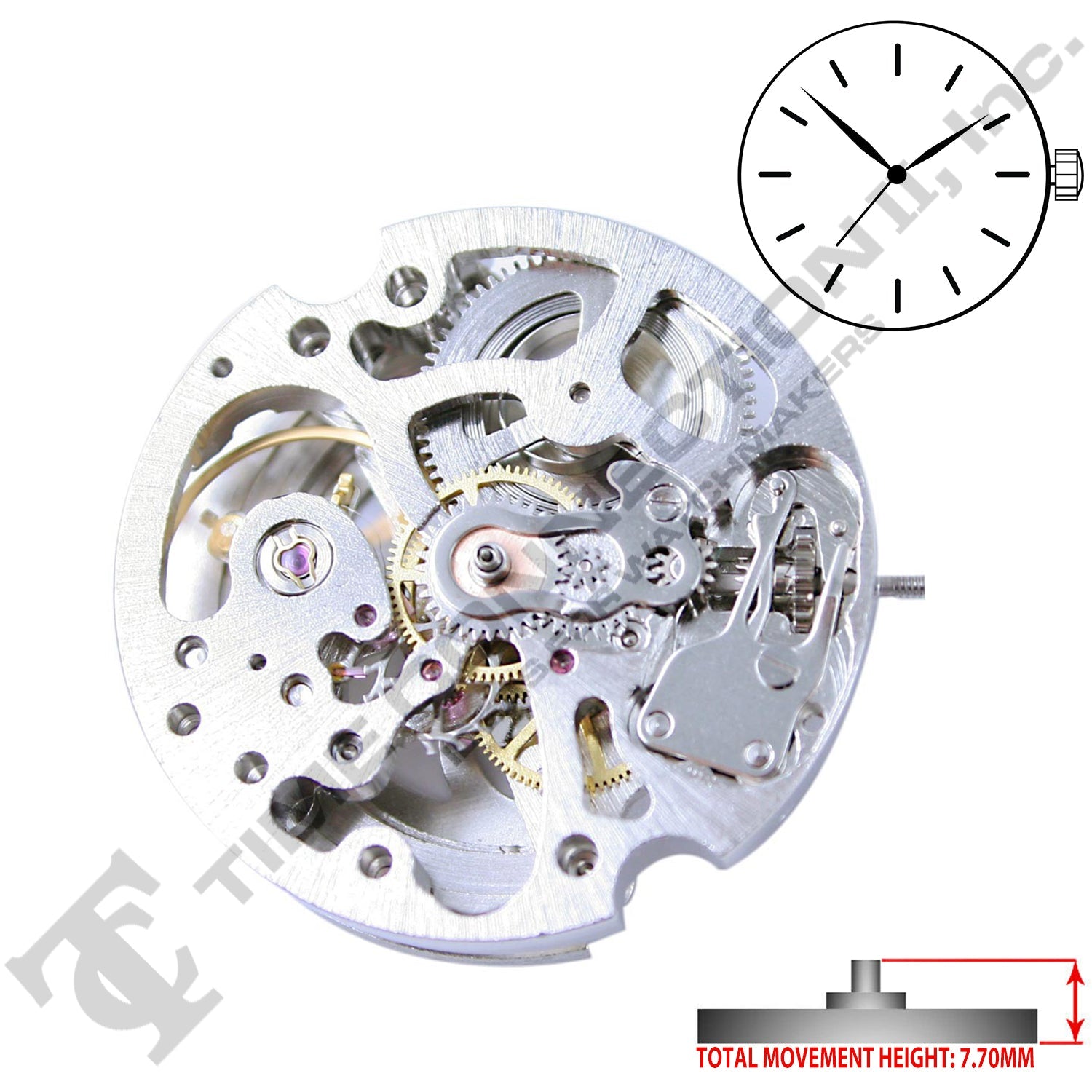 Chinese 2650-SSZ Automatic Movement Ht. 7.70MM