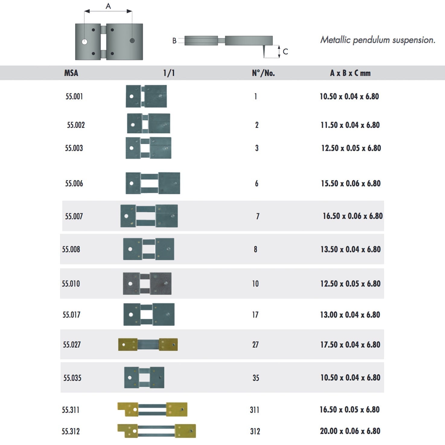 Horotec MSA 99.013 Assortment of Pendulum Suspensions (24 Pieces Total)