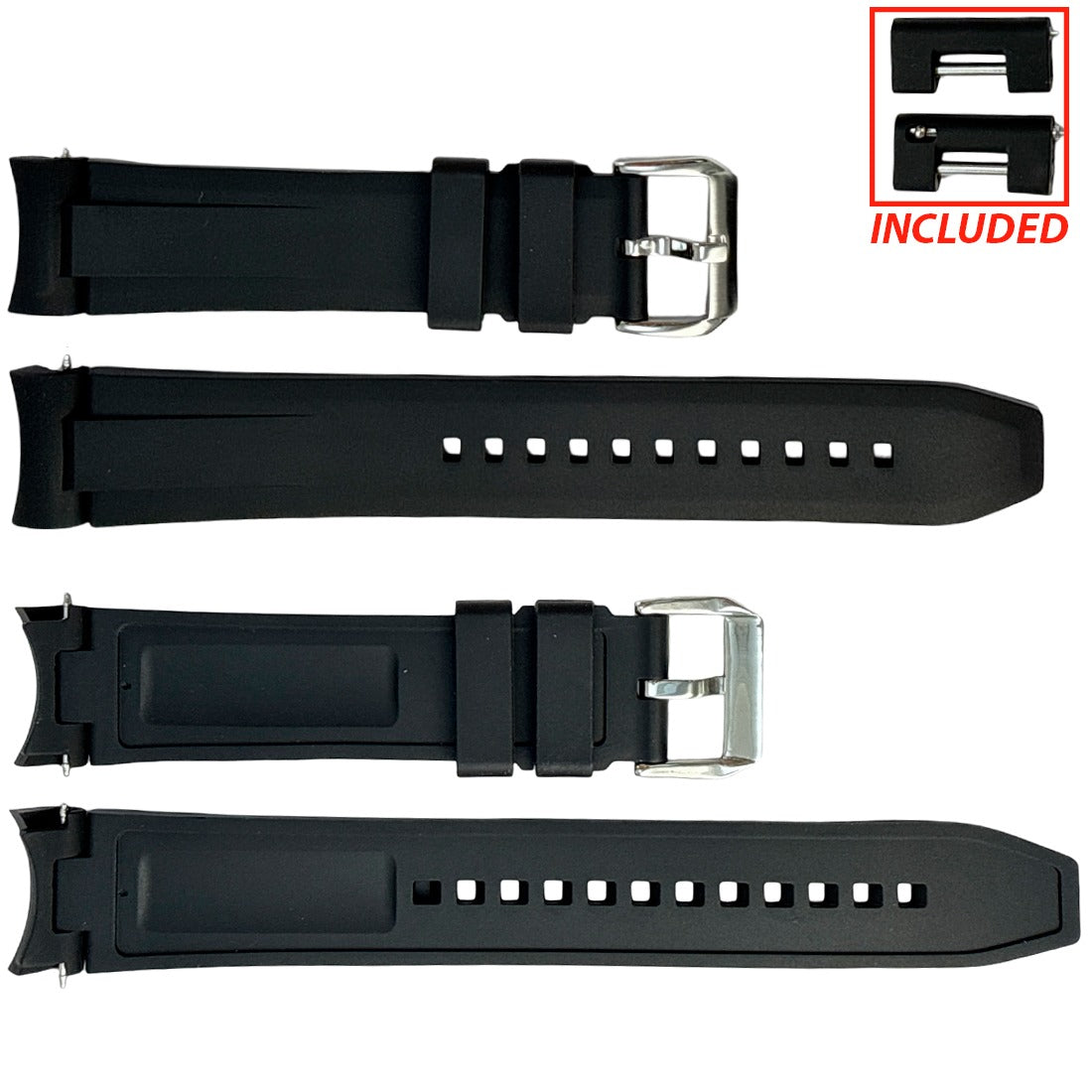 P725 Rubber Made Universal Band with Duo Ends to Fit Most Sport Models (20mm-22mm)