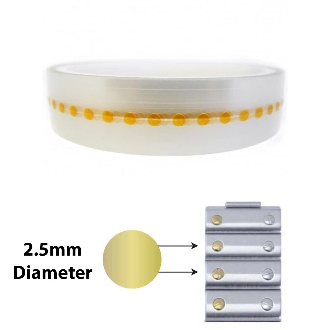 Amber Polyimide Protection Polishing Dots for Watch Bands (Packs of 2,000)
