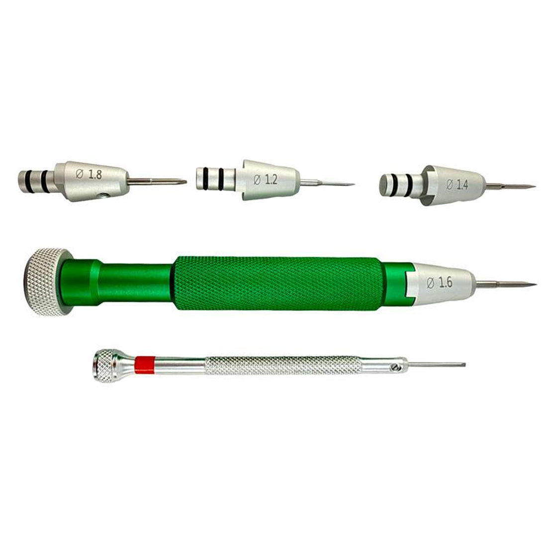 Screwdriver Set of Interchangeable Tips for Watches (1.2mm - 1.8mm)