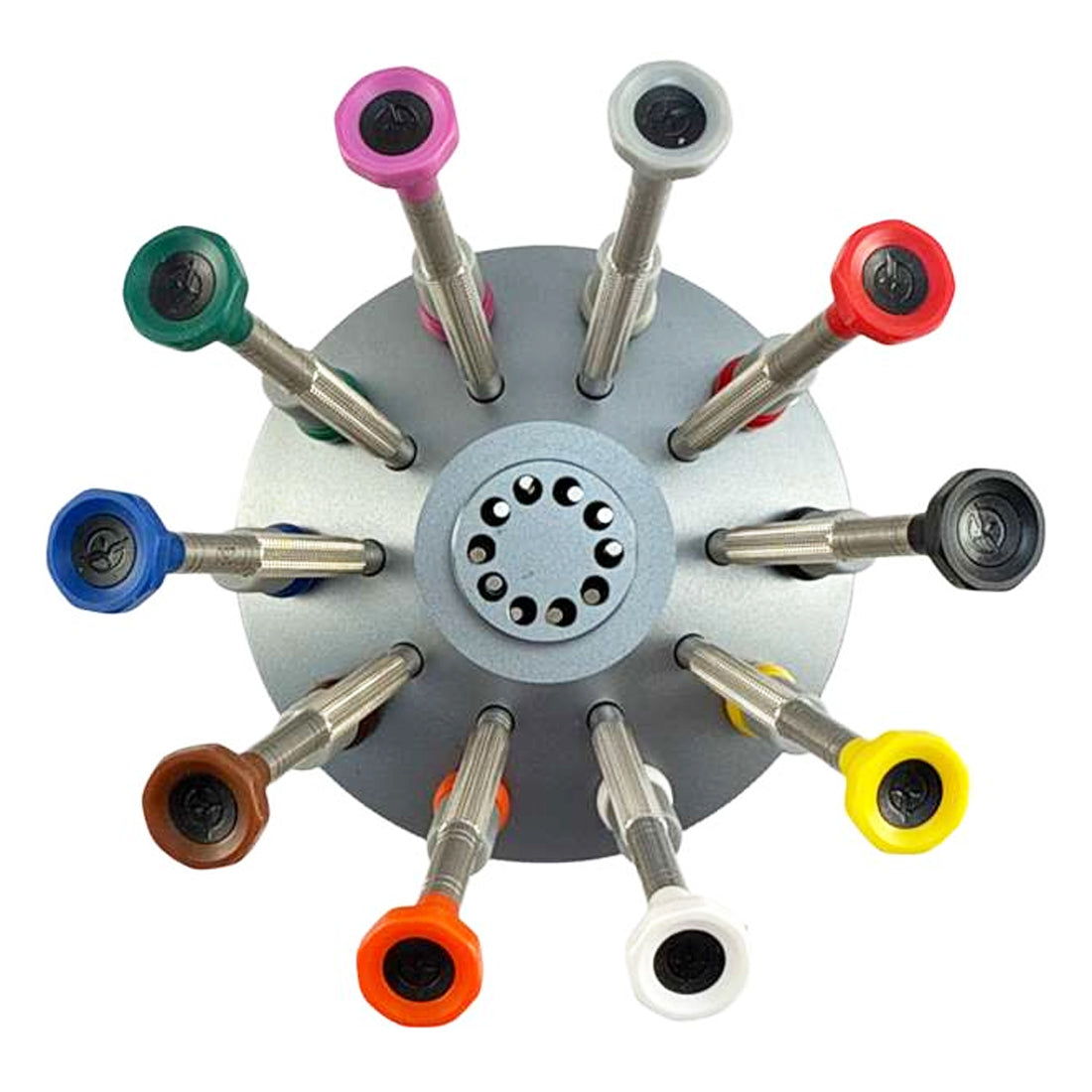 Set of 10 Screwdrivers with Spare Blade & Rotating Stand