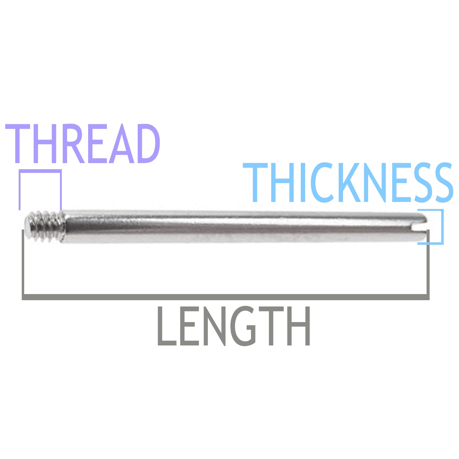 Assortment of Stainless Steel Metal Band Screw In Pins for Rolex Bands (45 Pieces)