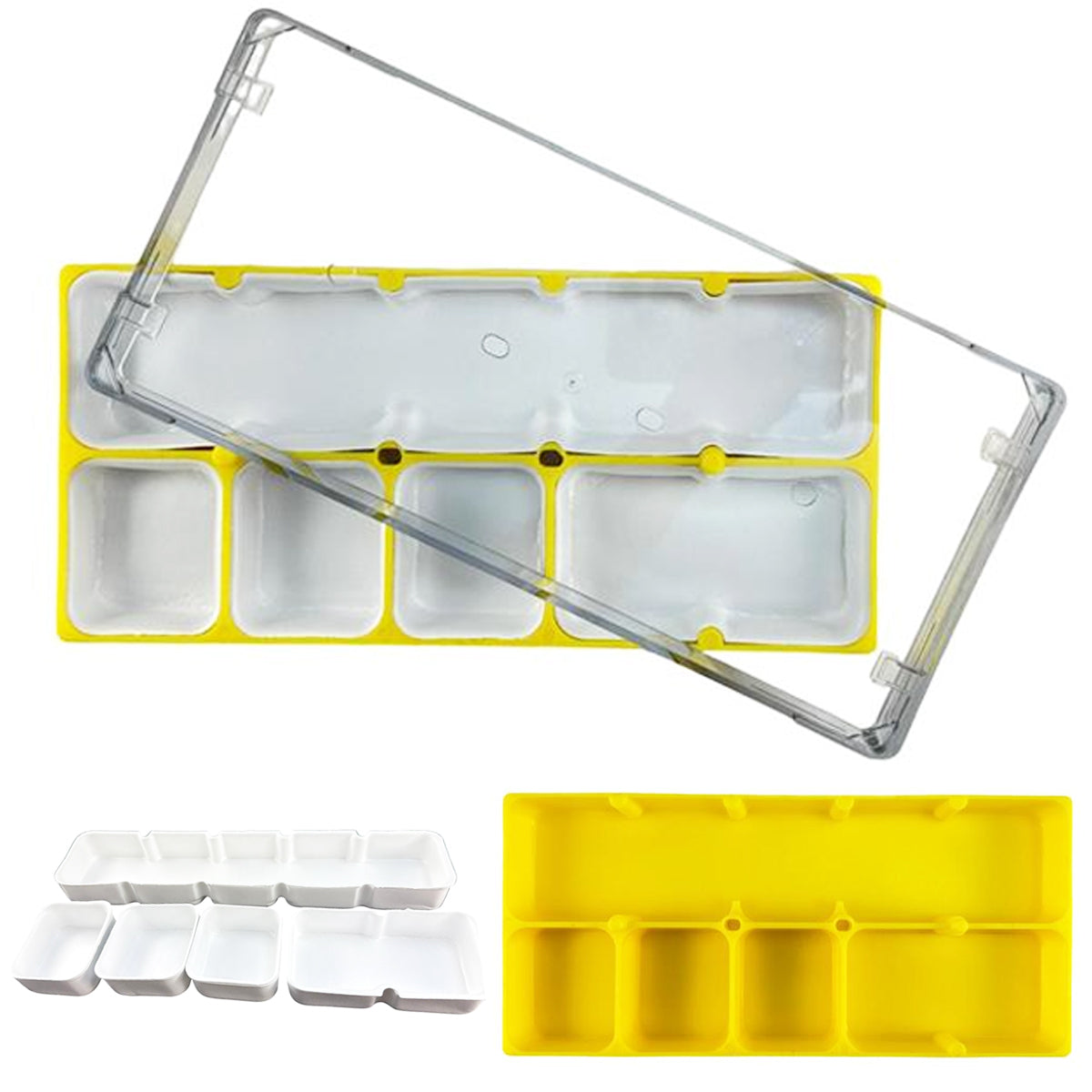 Clear Watch Repair Trays with Individual Compartments Stackable (Various Colors)
