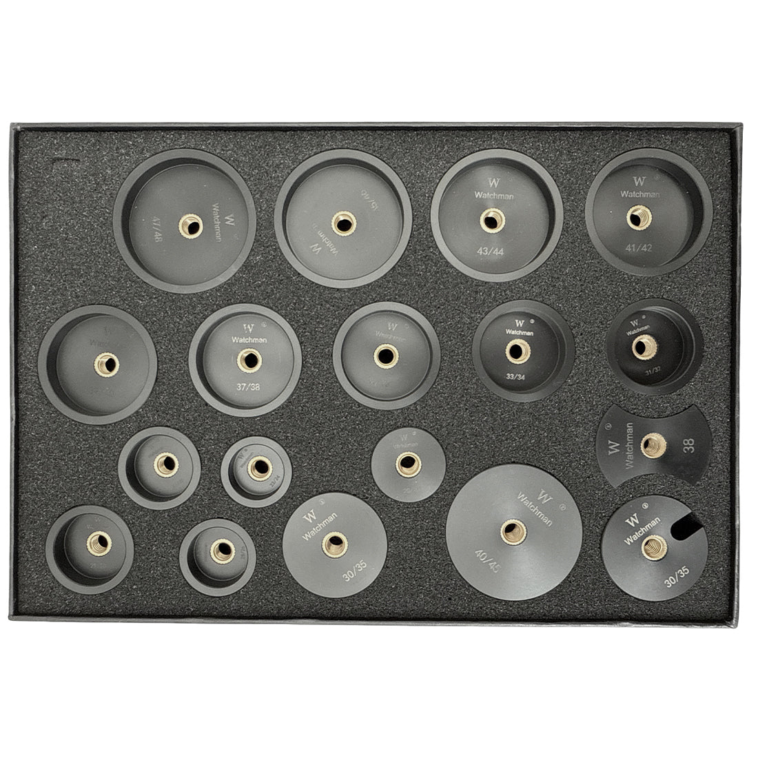 Extra-Deep Case Back Watch Press Dies & Crystal Press Kit (Set of 18)