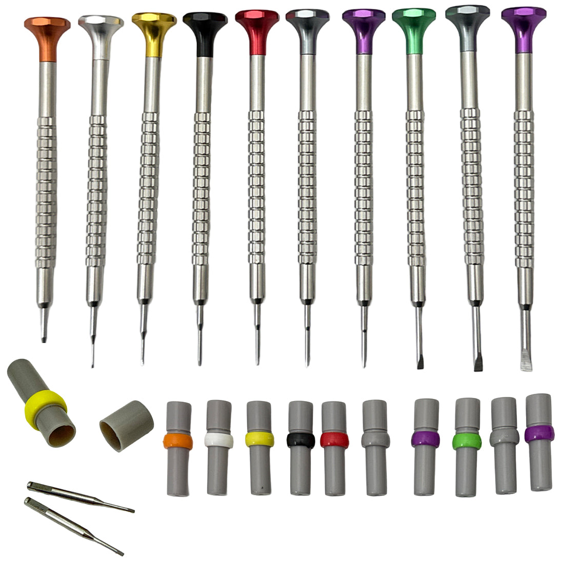 High Quality Set Of 10 Ergonomic Screwdriver with Replacement Tips