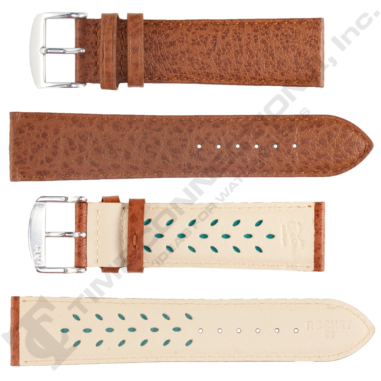 ROCHET ZRC No. 502 Buffalo Grain Fine Leather Aerocomfort Straps (10mm~22mm)