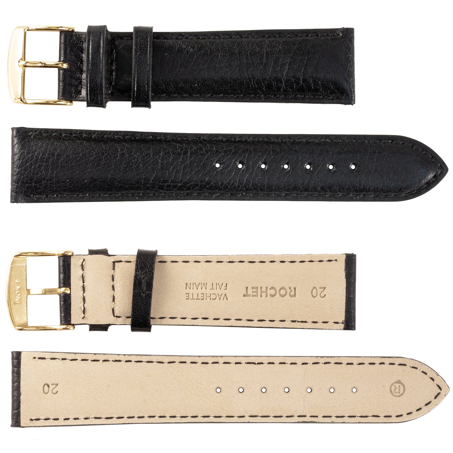 ROCHET ZRC No. 534 Grained Cowhide Fine Leather Straps (14mm~26mm)