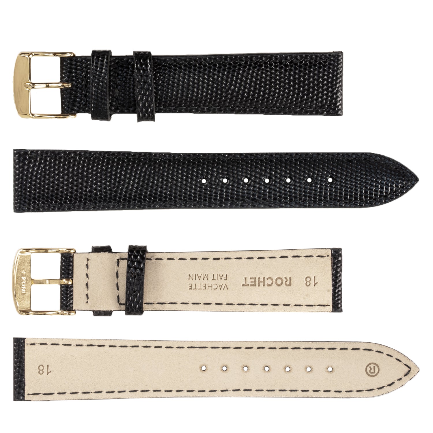 ROCHET ZRC No. 538 Lizard Grain Fine Leather Straps (10mm~20mm)