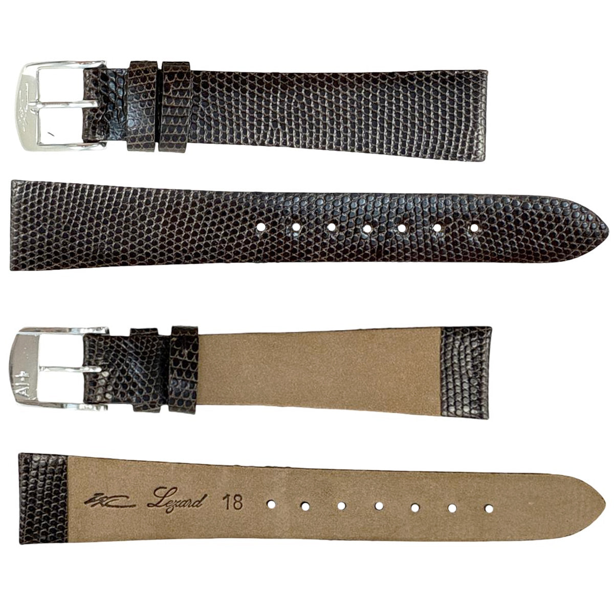 ROCHET ZRC No. 606 Genuine Lizard Grain Fine Leather Straps (18mm~20mm)