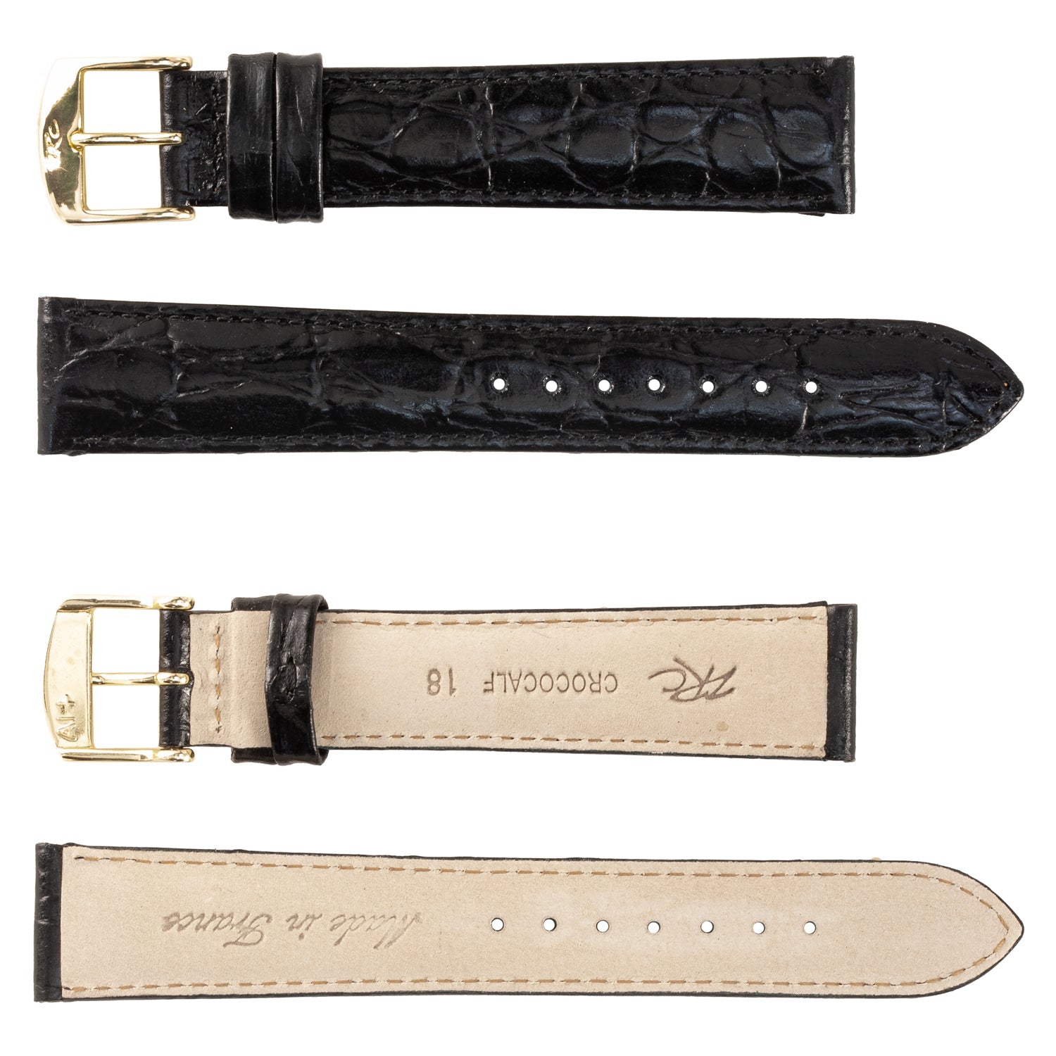 ROCHET ZRC No. 639 Crocodile Grain Fine Leather Straps (10mm~22mm)