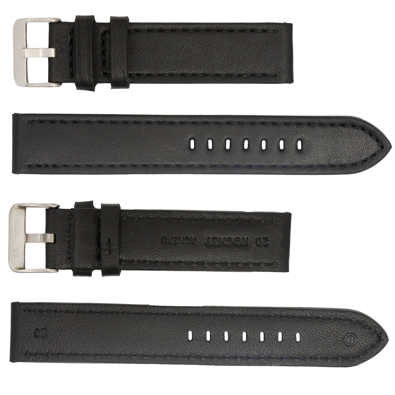 ROCHET ZRC No. 654 Lamb Thick Fine Leather Straps (20mm~26mm)